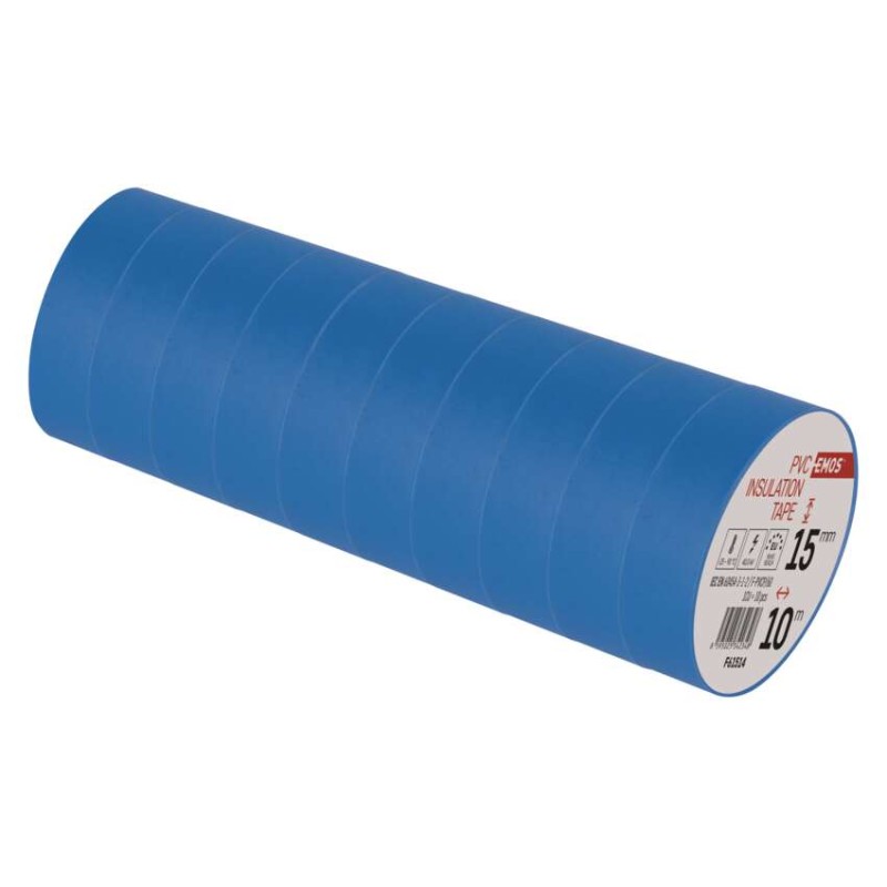 Izolační páska PVC 15mm / 10m modrá, 10 ks