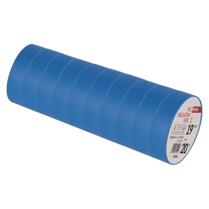 Izolačná páska PVC 19mm / 20m modrá, 10ks