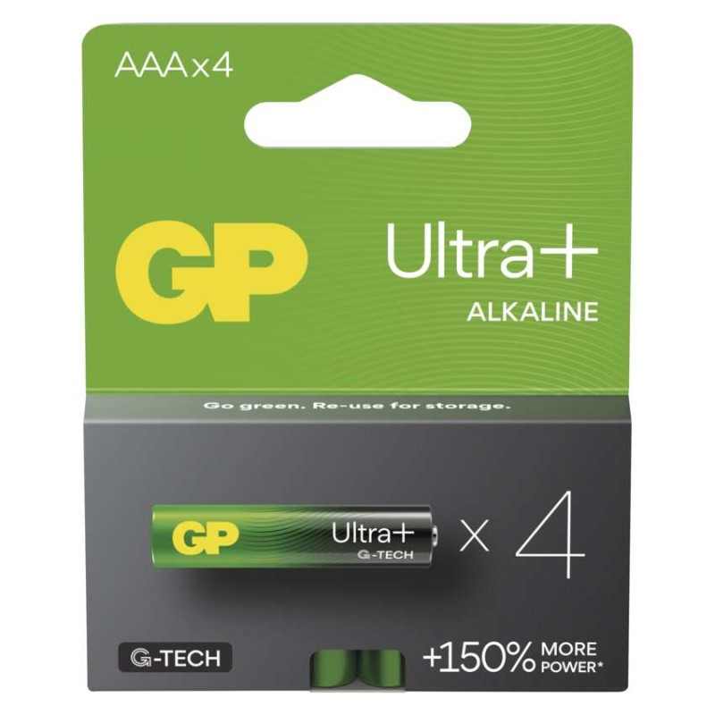 Alkalická batéria GP Ultra Plus LR03 (AAA) 4 ks