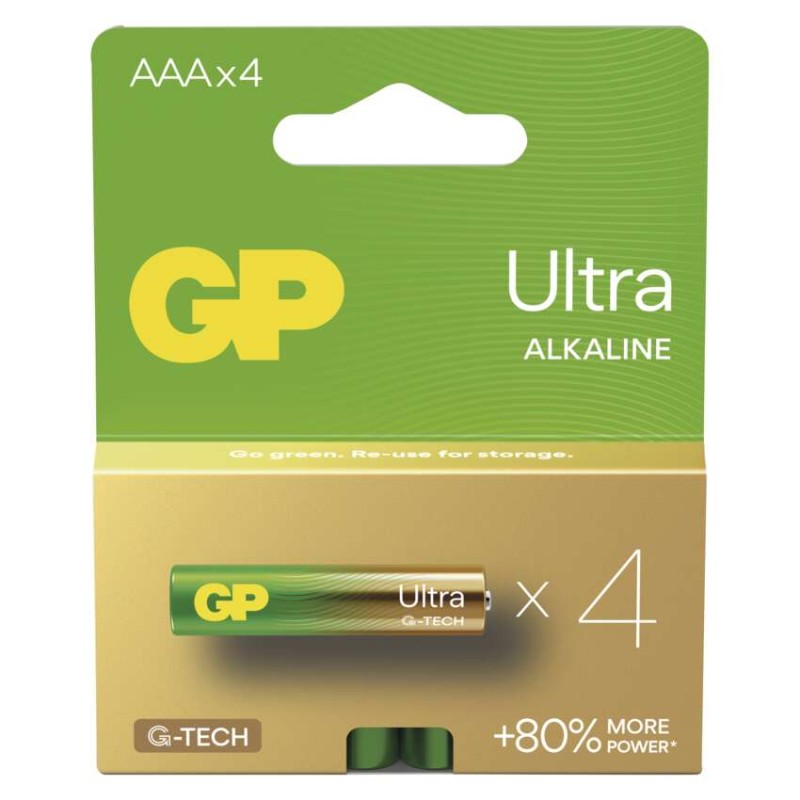 E-shop Alkalická batéria GP Ultra LR03 (AAA), 4 ks