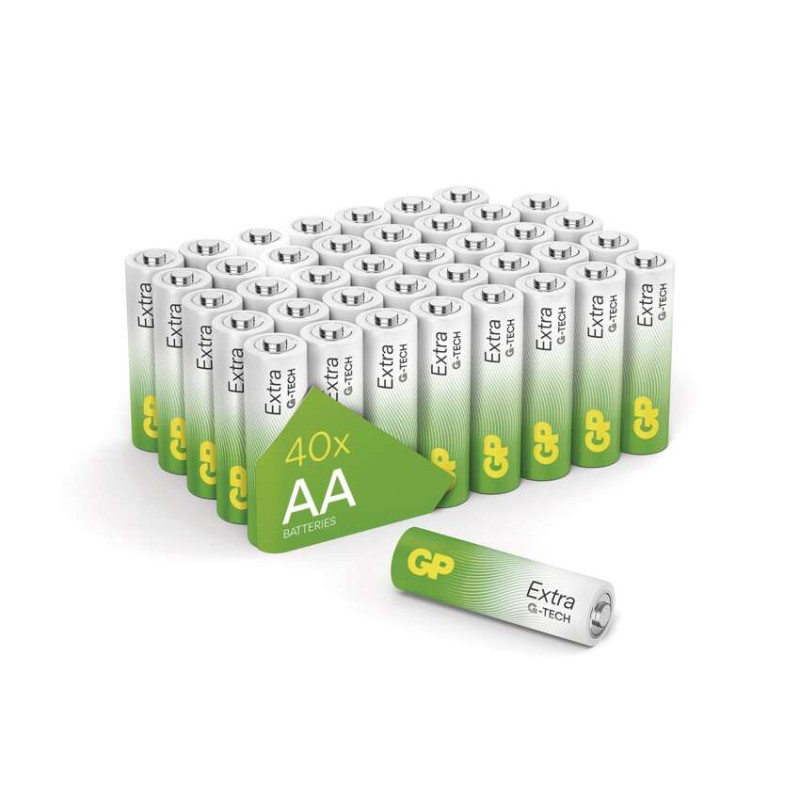 E-shop Alkalická batéria GP Extra LR6 (AA), fólia, 40 ks