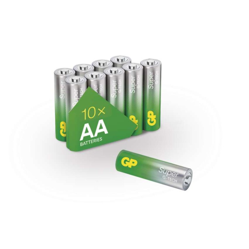 Alkalická baterie GP Super AA (LR6), 10 ks