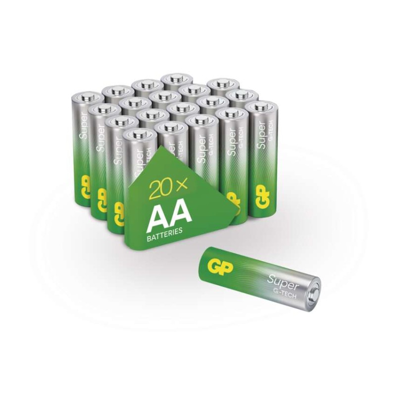 E-shop Alkalická batéria GP Super LR6 (AA), 20 ks