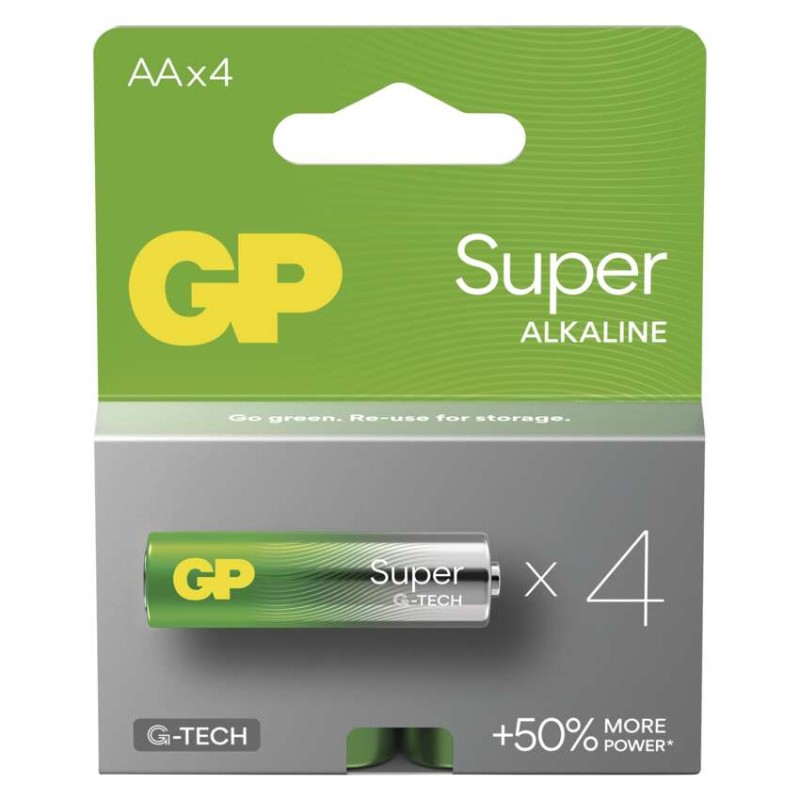 E-shop Alkalická batéria GP Super LR6 (AA), 4 ks