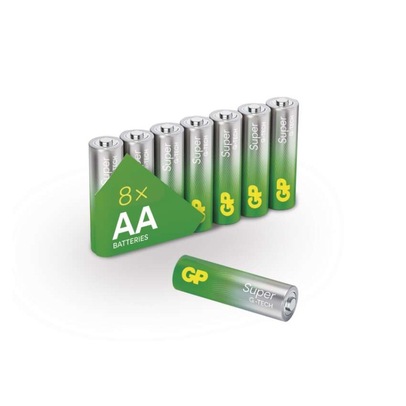 E-shop Alkalická batéria GP Super LR6 (AA), 8 ks