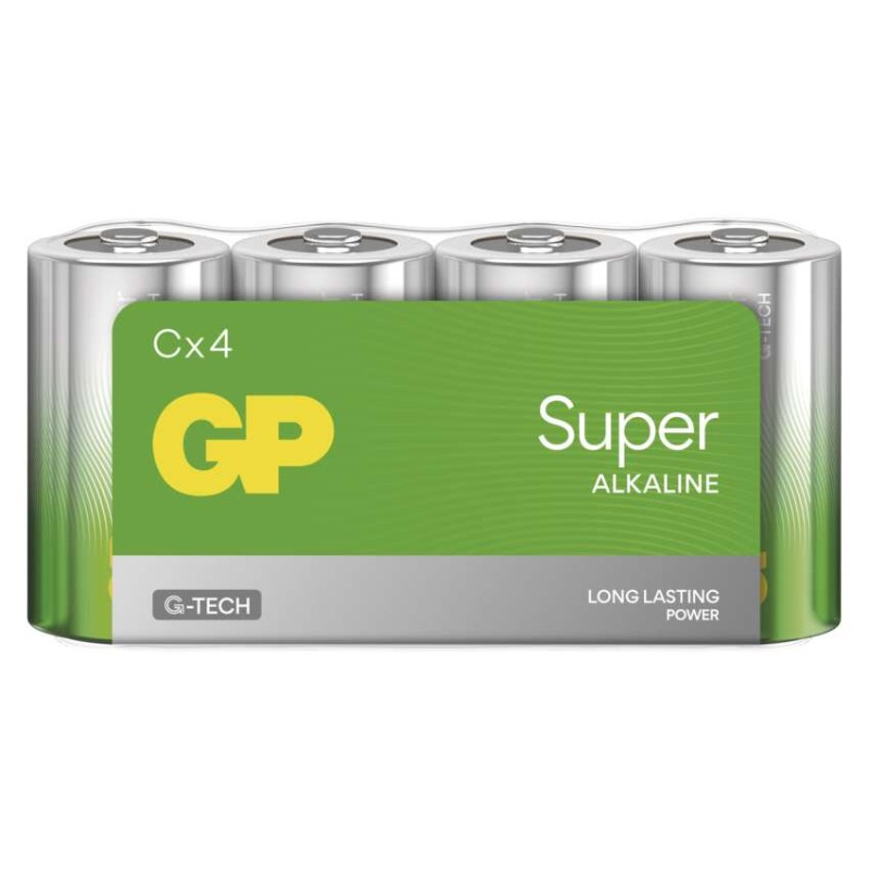 Alkalická baterie GP Super C (LR14), 4 ks