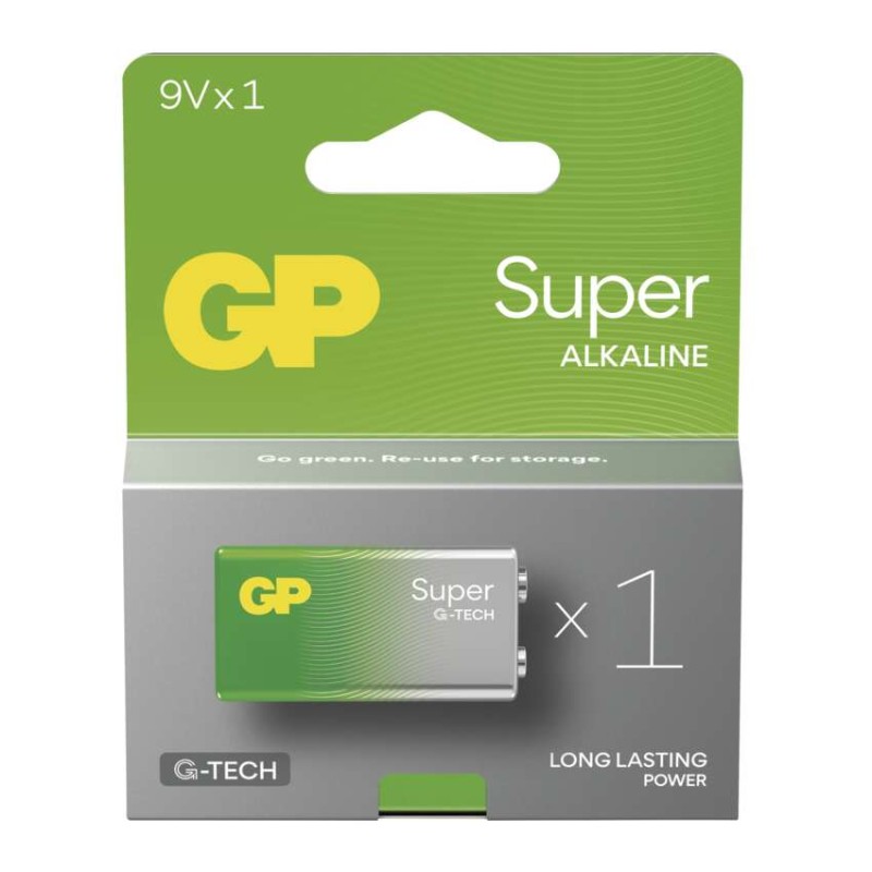 Alkalická batéria GP Super 6LR61 (9V) 1 ks