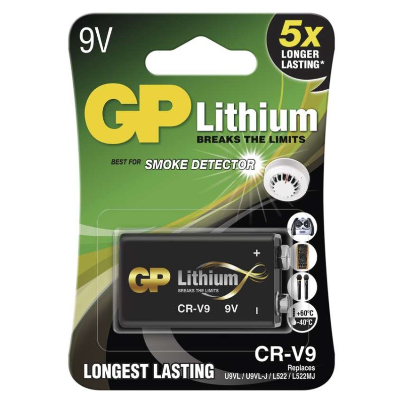 Lithiová baterie GP 9V (CR-V9), 1 ks