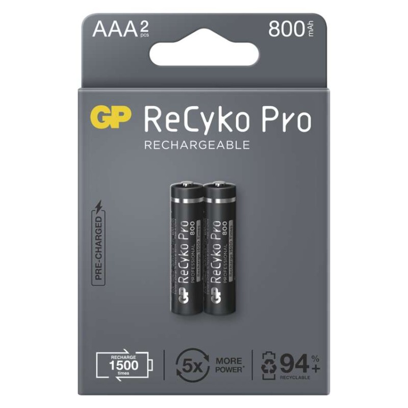 Nabíjecí baterie GP ReCyko Pro Professional AAA (HR03), 2 ks