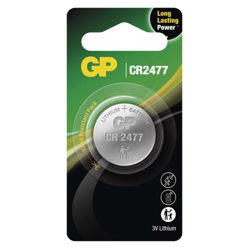 Lítiová gombíková batéria GP CR2477, 1 ks