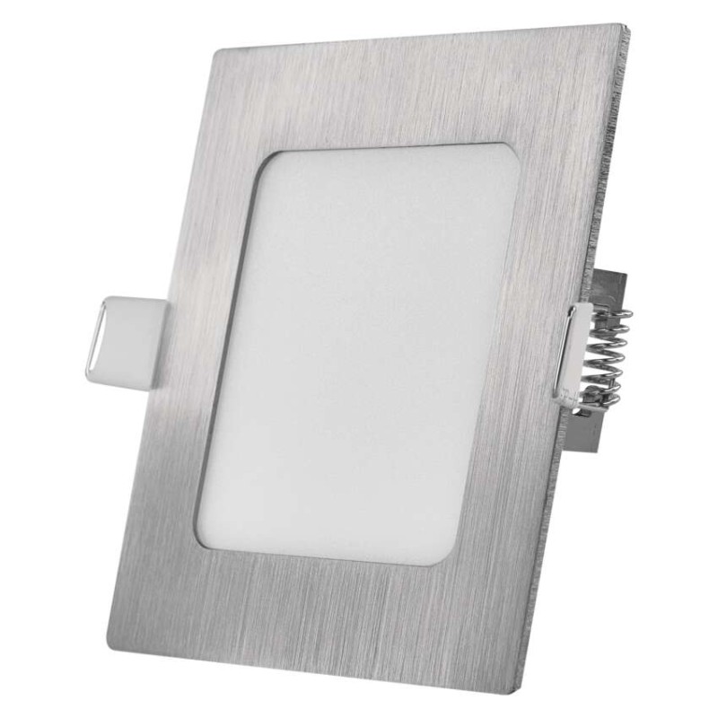 LED podhledové svítidlo NEXXO stříbrné, 12 x 12 cm, 7 W, teplá/neutrální bílá