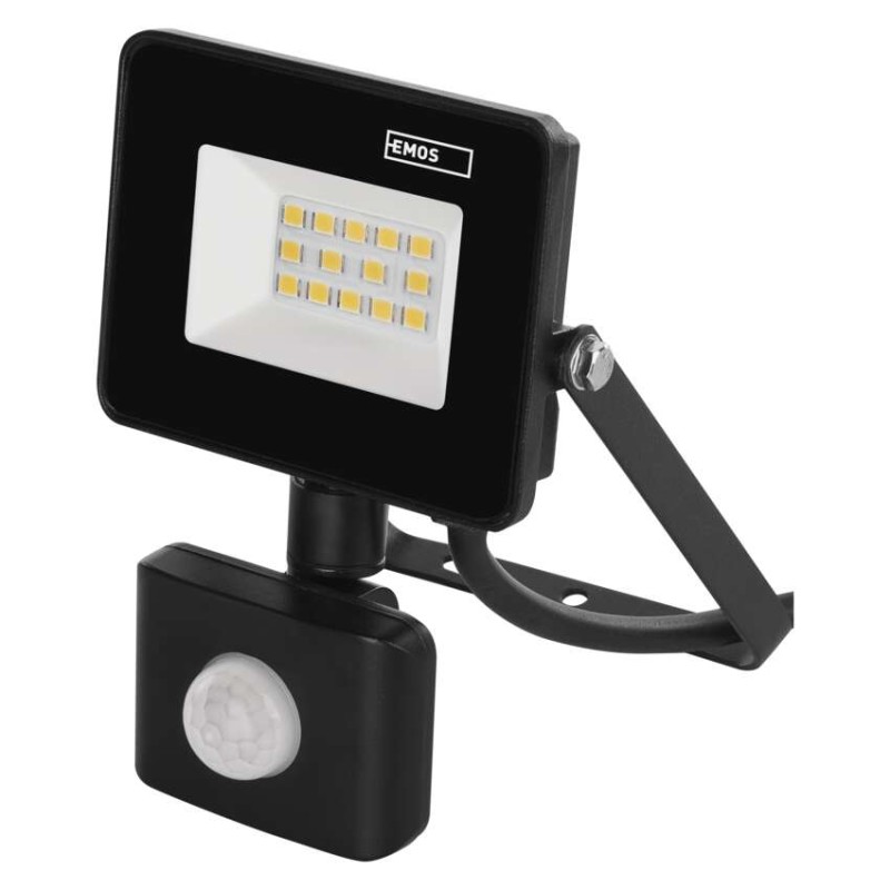 LED reflektor SIMPO s pohybovým čidlom 10,5W, čierna, neutrálna biela
