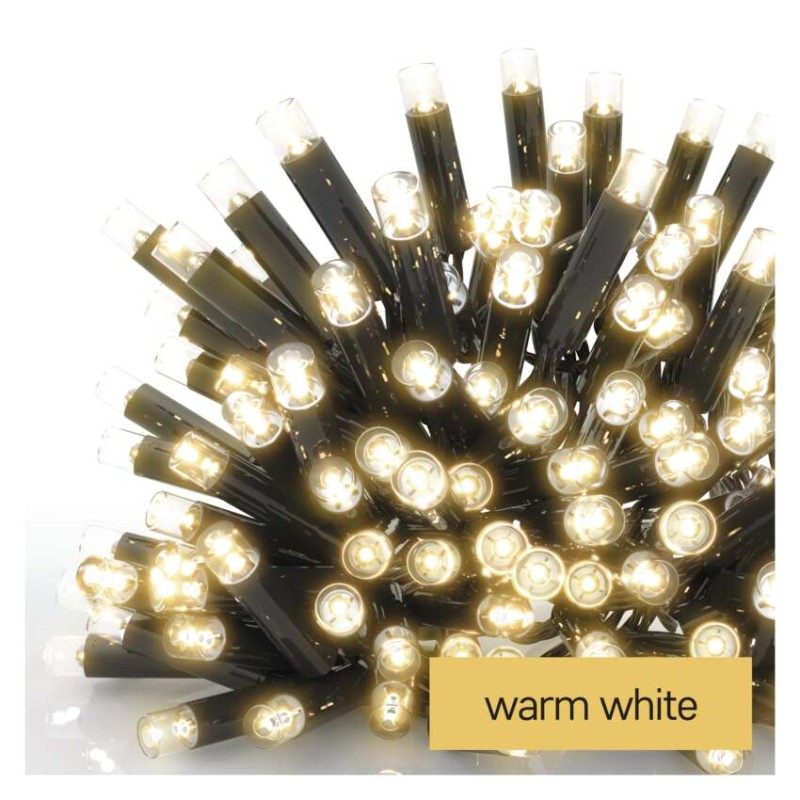 E-shop Profi LED spojovacia reťaz čierna, 5 m, vonkajšia aj vnútorná, teplá biela