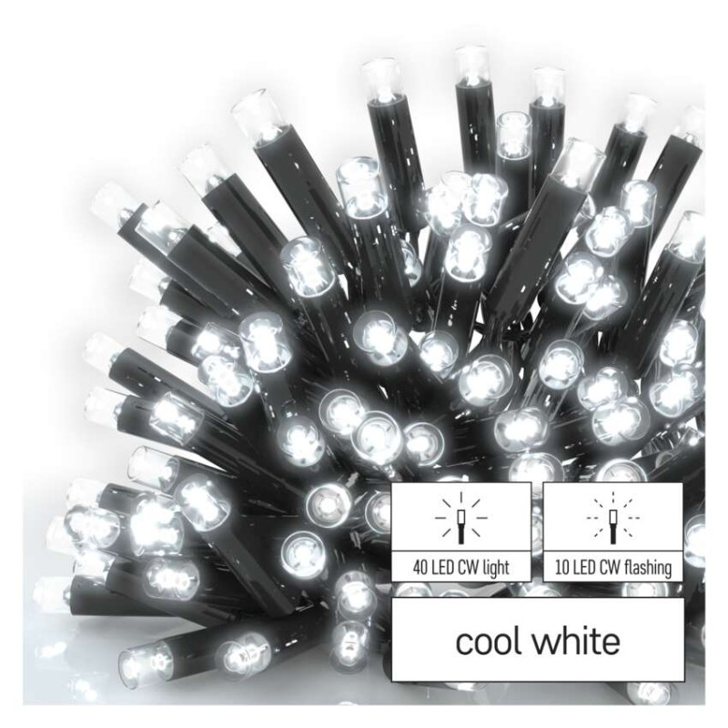 E-shop Profi LED spoj. reťaz preblikávajúca – cencúle, 3 m, vonkajšia, studená biela