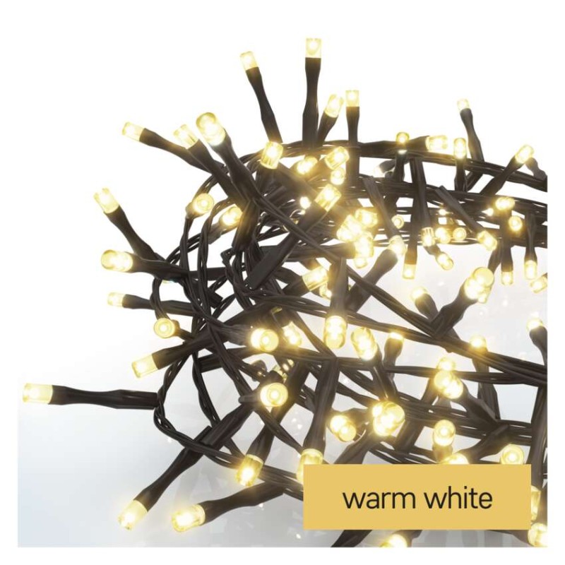 LED vianočná reťaz – ježko, 8 m, vonkajšia aj vnútorná, teplá biela, časovač