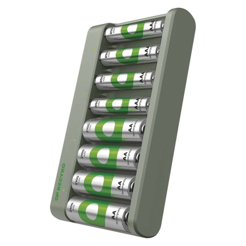 E-shop GP nabíjačka batérií Eco E821 + 4× AA 2100 + 4× AAA 850