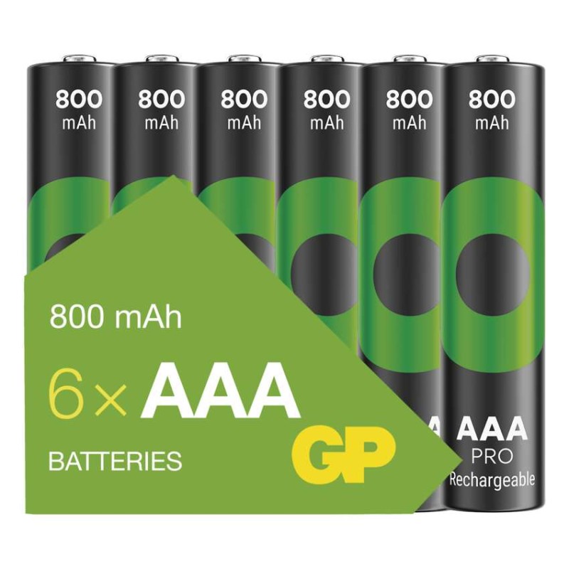 Nabíjecí baterie GP ReCyko Pro Professional AAA (HR03), 6 ks