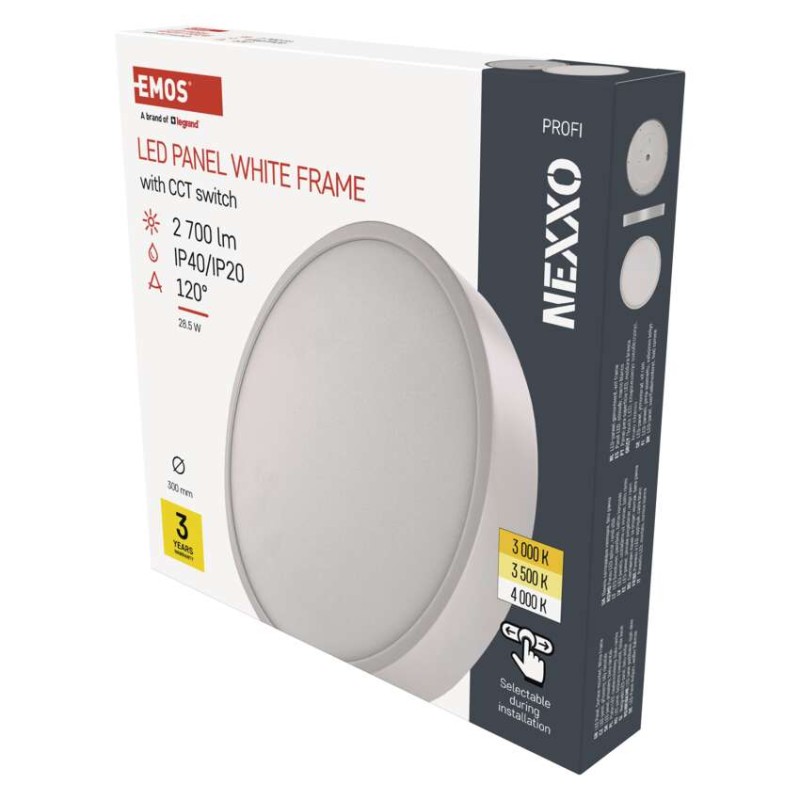 LED svítidlo NEXXO bílé, 30 cm, 28,5 W, teplá/neutrální bílá