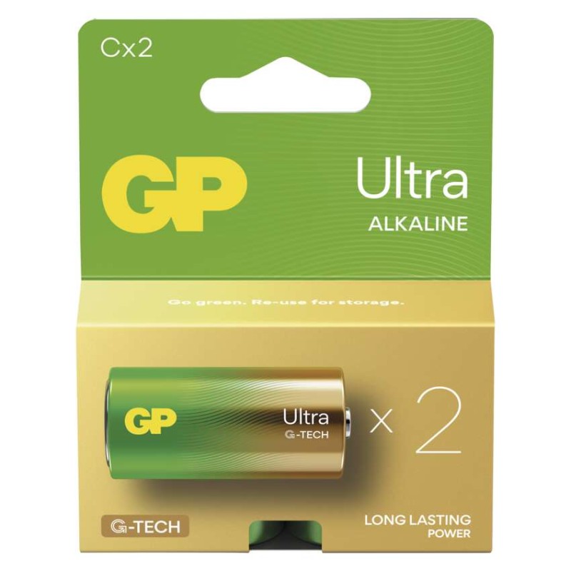 Alkalická baterie GP Ultra C (LR14), 2 ks