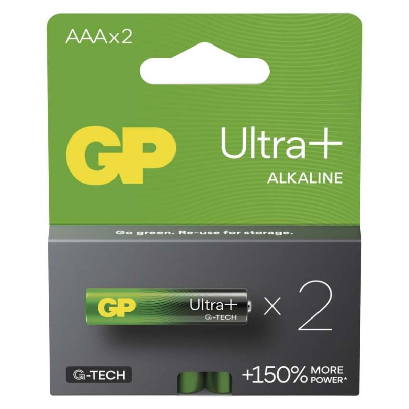 Alkalická batéria GP Ultra Plus LR03 (AAA) 2 ks