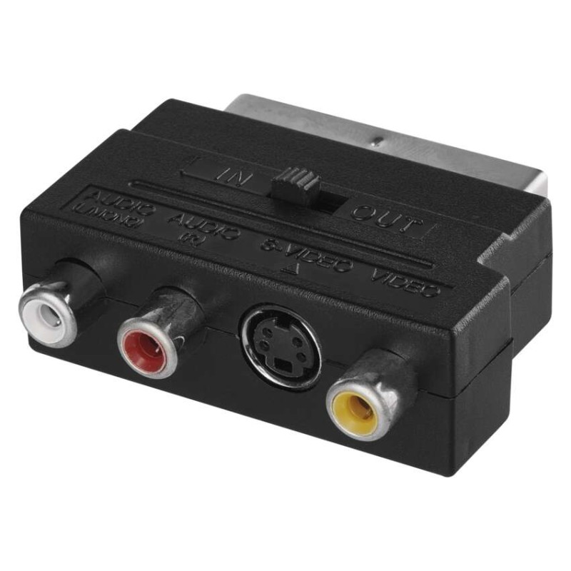 Redukcia SCART na 3x CINCH + SVHS adaptér