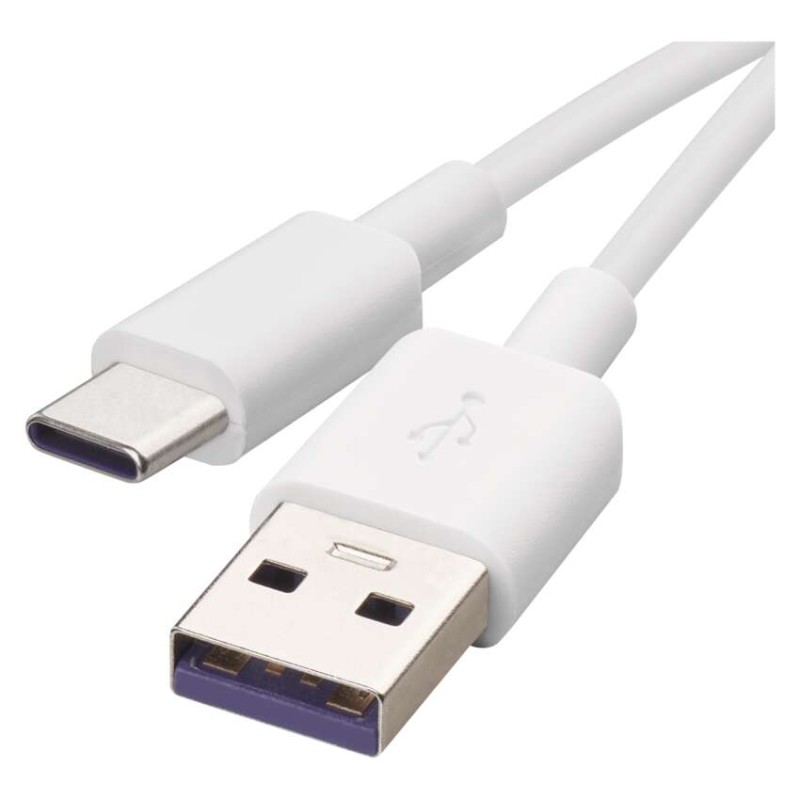 Nabíjací a dátový kábel USB-A 2.0 / USB-C 2.0, 1,5 m, biely