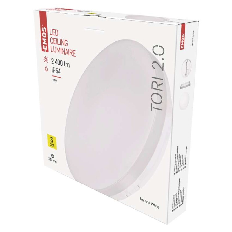 LED svítidlo TORI 33 cm, 24 W, neutrální bílá, IP54