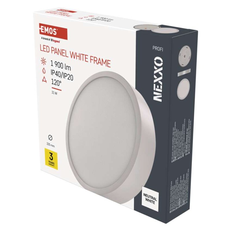 LED přisazené svítidlo NEXXO, kruhové, bílé, 21W, neutrální bílá