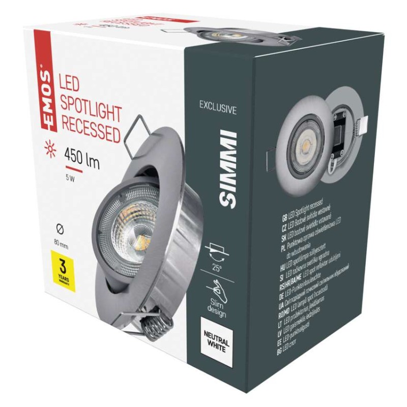 LED bodové svítidlo SIMMI 8 cm, 5 W, neutrální bílá