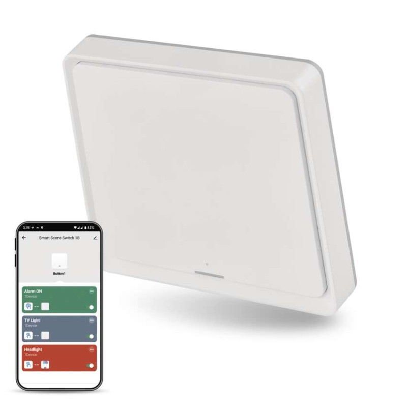 GoSmart Prenosný ovládač scén IP-2001ZW, ZigBee 3.0, 1-tlačidlový