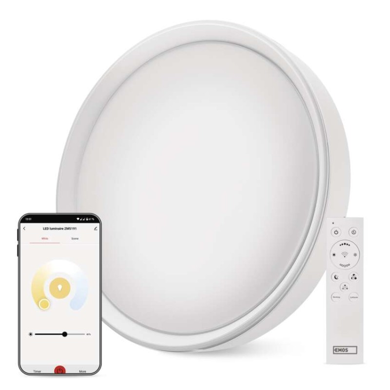 Inteligentné LED svietidlo GoSmart, zapustené, kruhové, 30W, CCT, stmievateľné, Wi-Fi