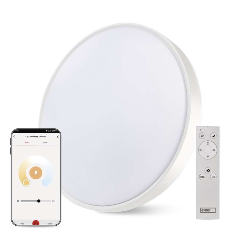 Inteligentné LED svietidlo GoSmart, zapustené, kruhové, 45W, CCT, stmievateľné, Wi-Fi