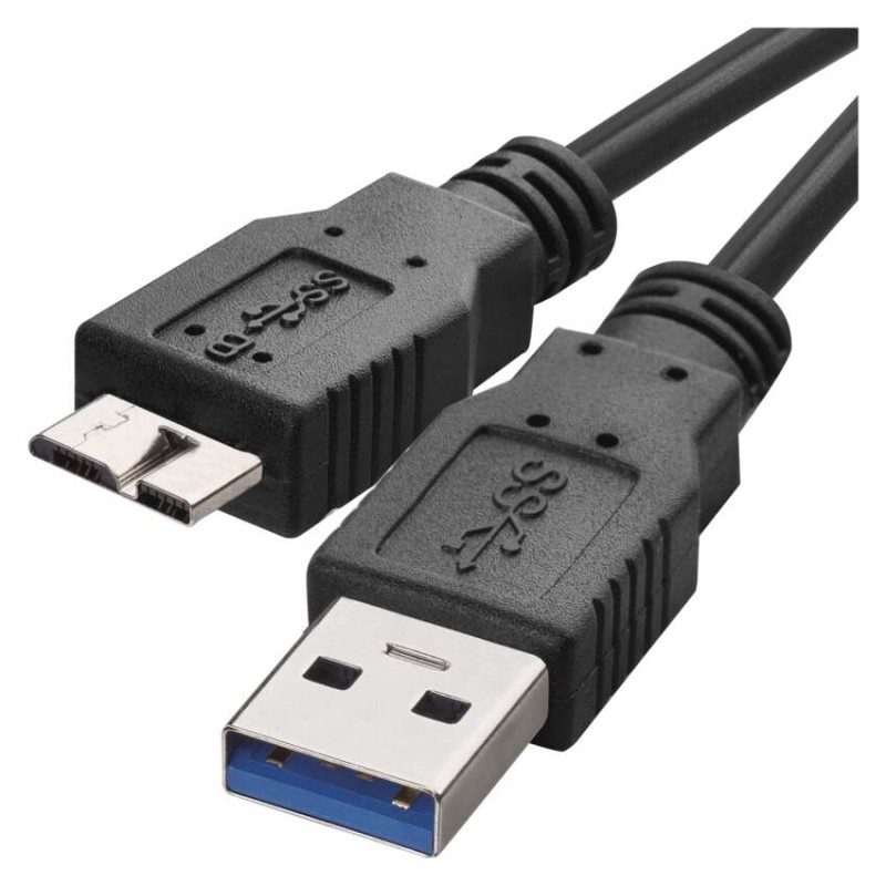 Adat- és töltő csatlakozó kábel USB-A 3.0 / micro USB-B 3.0, 1 m, fekete akciós termékkép 1