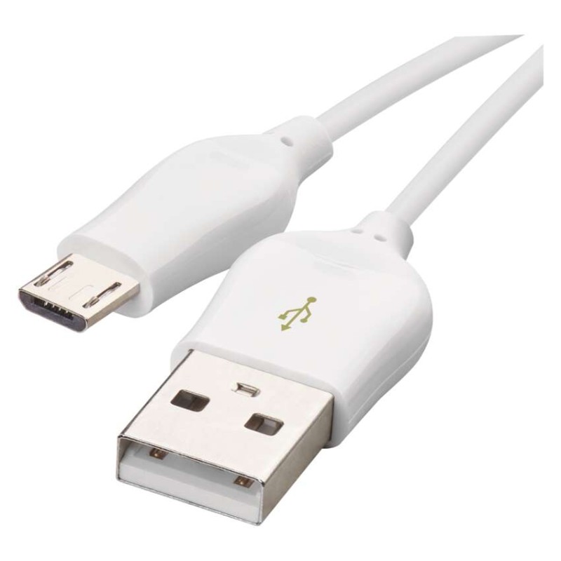 Töltő- és adatkábel USB-A 2.0 / micro USB-B 2.0, Quick Charge, 1 m, fehér akciós termékkép 1