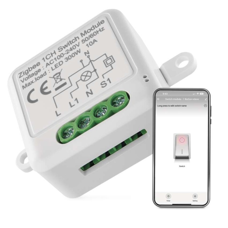 GoSmart kapcsolómodul IP-2101SZ, ZigBee, 1 csatornás akciós termékkép 1