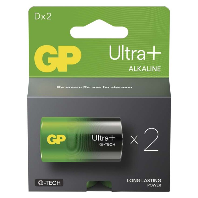 GP Ultra Plus Alkáli elem LR20 (D) 2db akciós termékkép 1