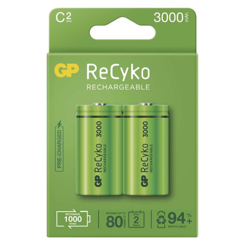 GP ReCyko NiMH Akkumulátor HR14 (C) 3000mAh 2db akciós termékkép 1