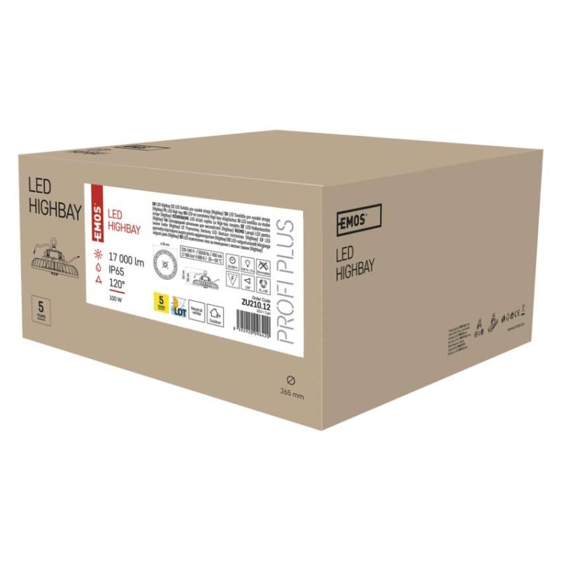 EMOS LED HIGHBAY ipari mennyezeti lámpa ASTER 100W IP65 120° akciós termékkép 1