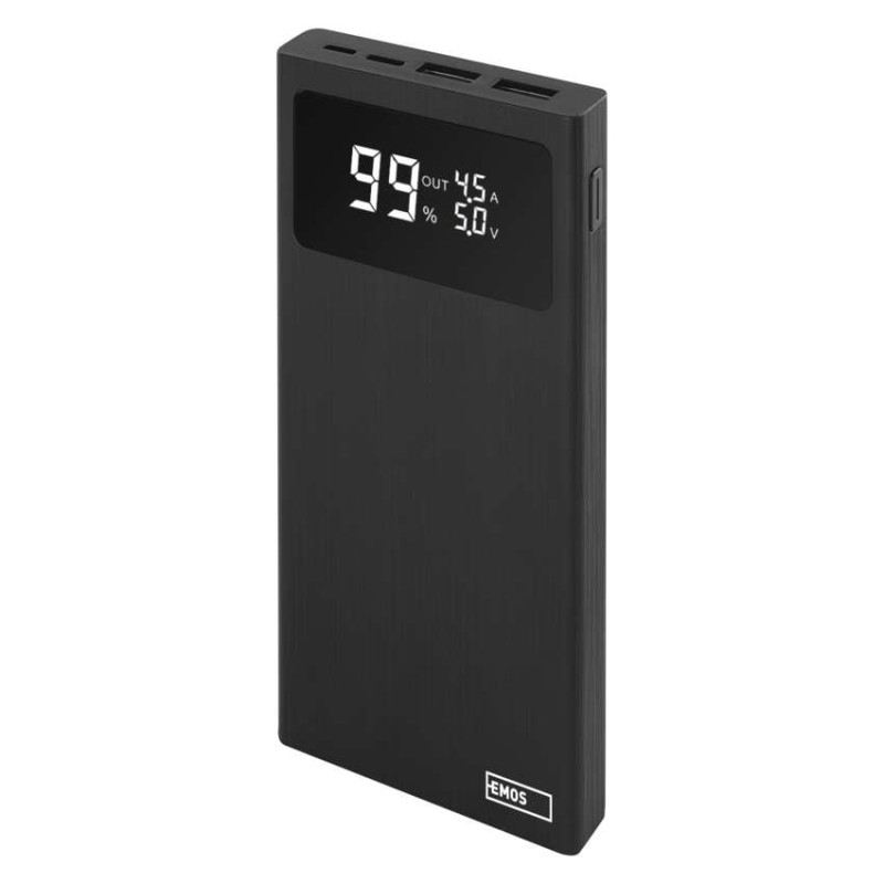 EMOS Powerbank BETAQ 10, 10 000 mAh, 22,5 W, fekete akciós termékkép 1