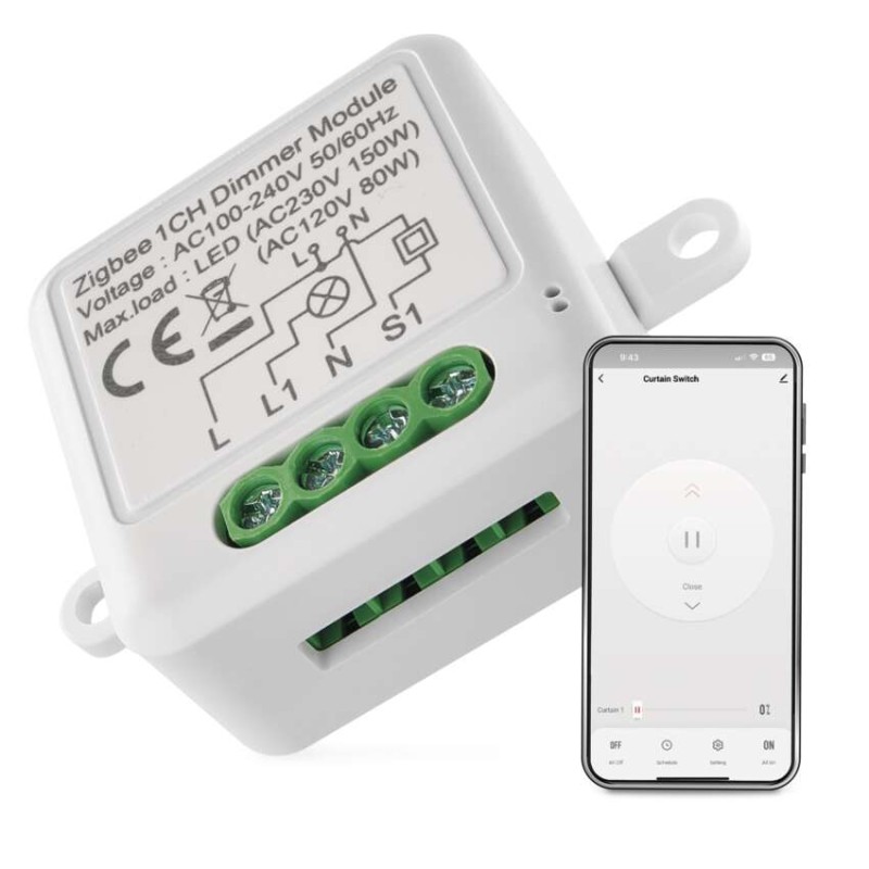 GoSmart fényerőszabályozó modul IP-2111DZ, ZigBee, 1 csatornás akciós termékkép 1