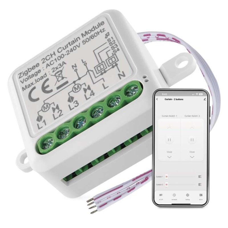 GoSmart motoros modul IP-2122CZ, ZigBee, 2 csatornás akciós termékkép 1