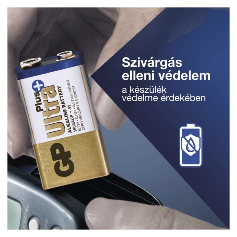 GP Ultra Plus Alkáli elem 9V 1db/bliszter