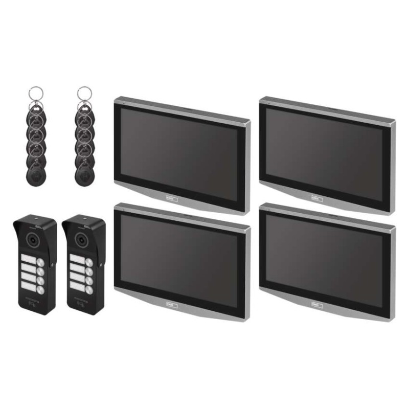 GoSmart Sada videovrátnika IP-750 s 2 vstupmi pre 4 účastníkov