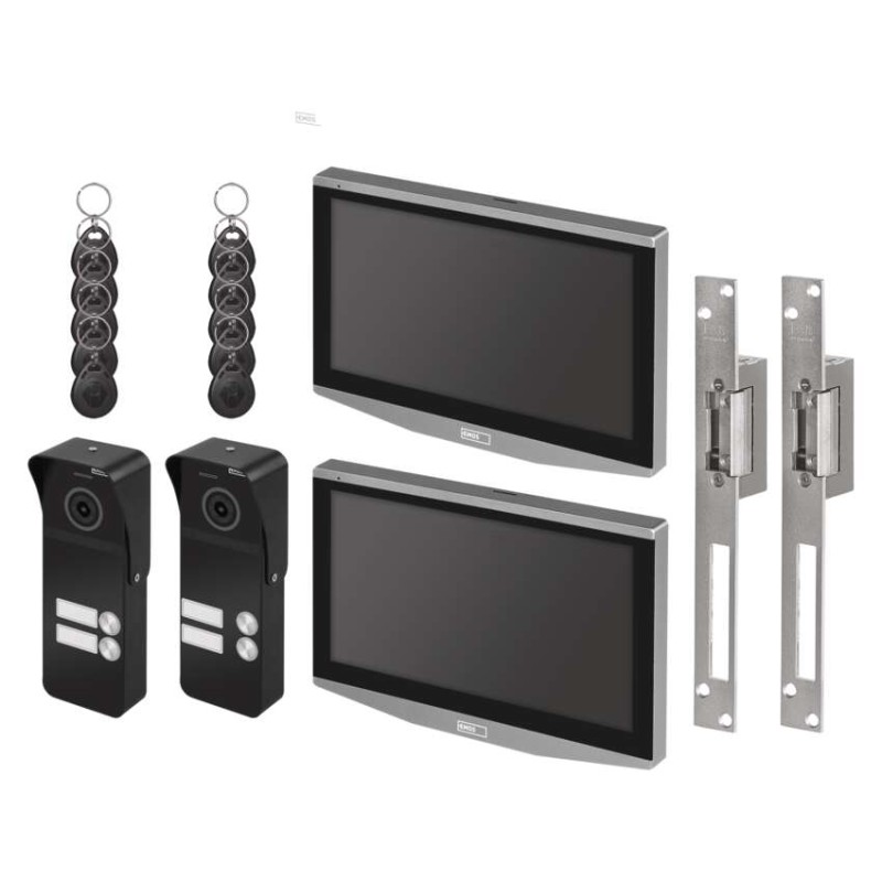GoSmart videovrátnik IP-750 s 2 vstupmi pre 2 účastníkov a 2 el. zámky