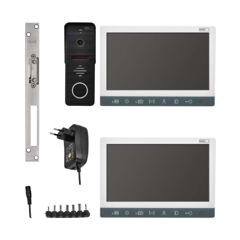 Sada videotelefonu EM-10AHD se 2 monitory a el. zámkem s intervalem