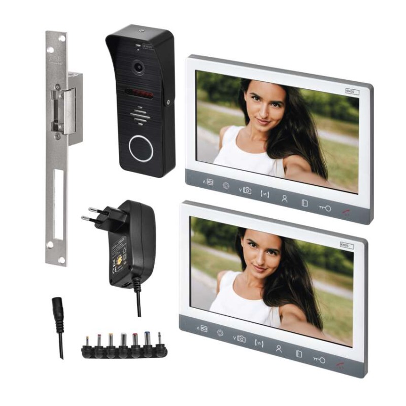 Sada videotelefonu EM-10AHD se 2 monitory a el. zámkem s intervalem