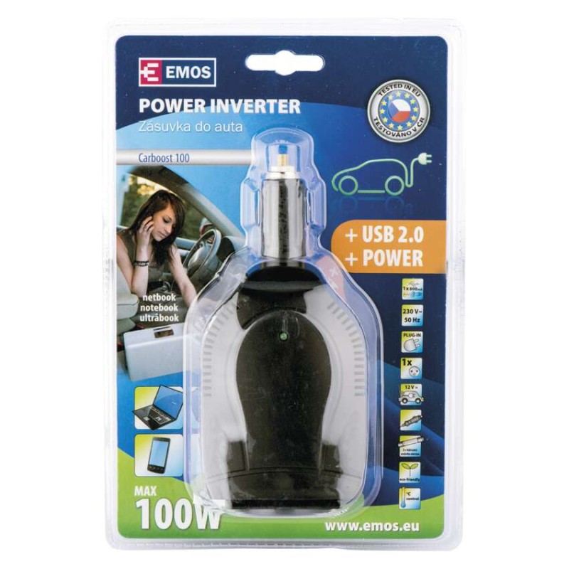 Měnič napětí do auta 12V/230V, 100W