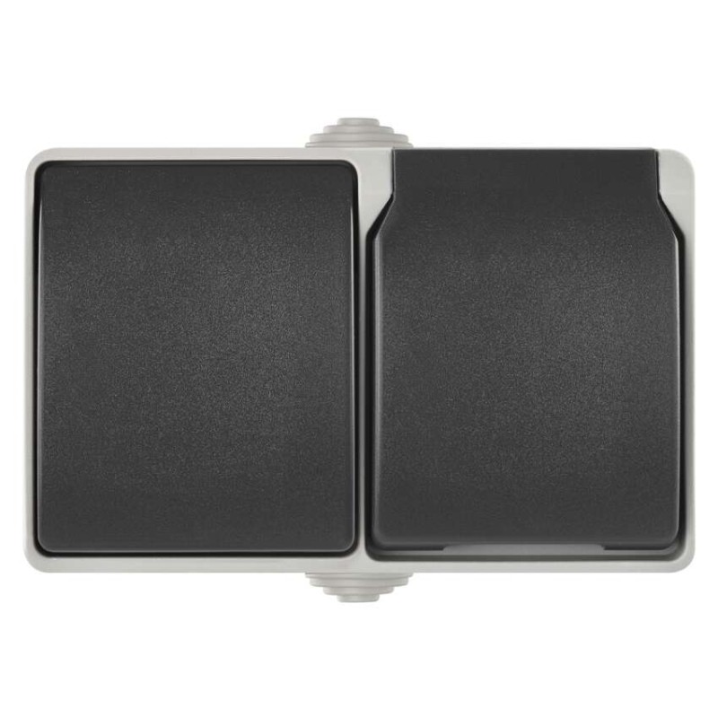 Kombinace zás+přep Č.6 nástěnný IP44 French