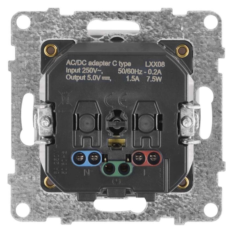 Legrand Suno zásuvka jednonásobná, USB-C bílá