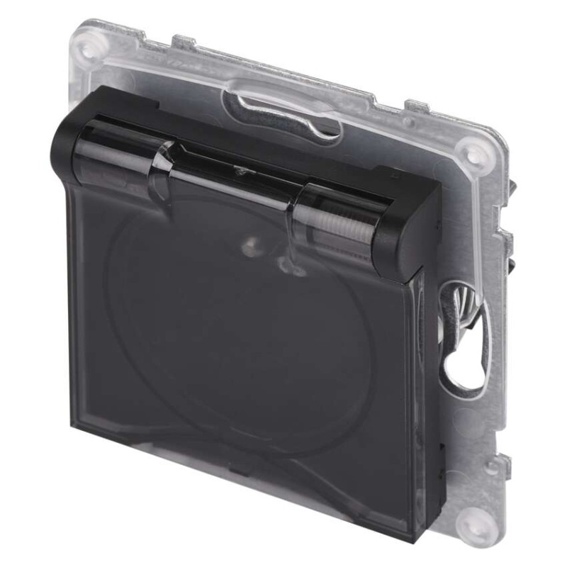 Legrand Suno zásuvka jednonásobná, IP44, černá